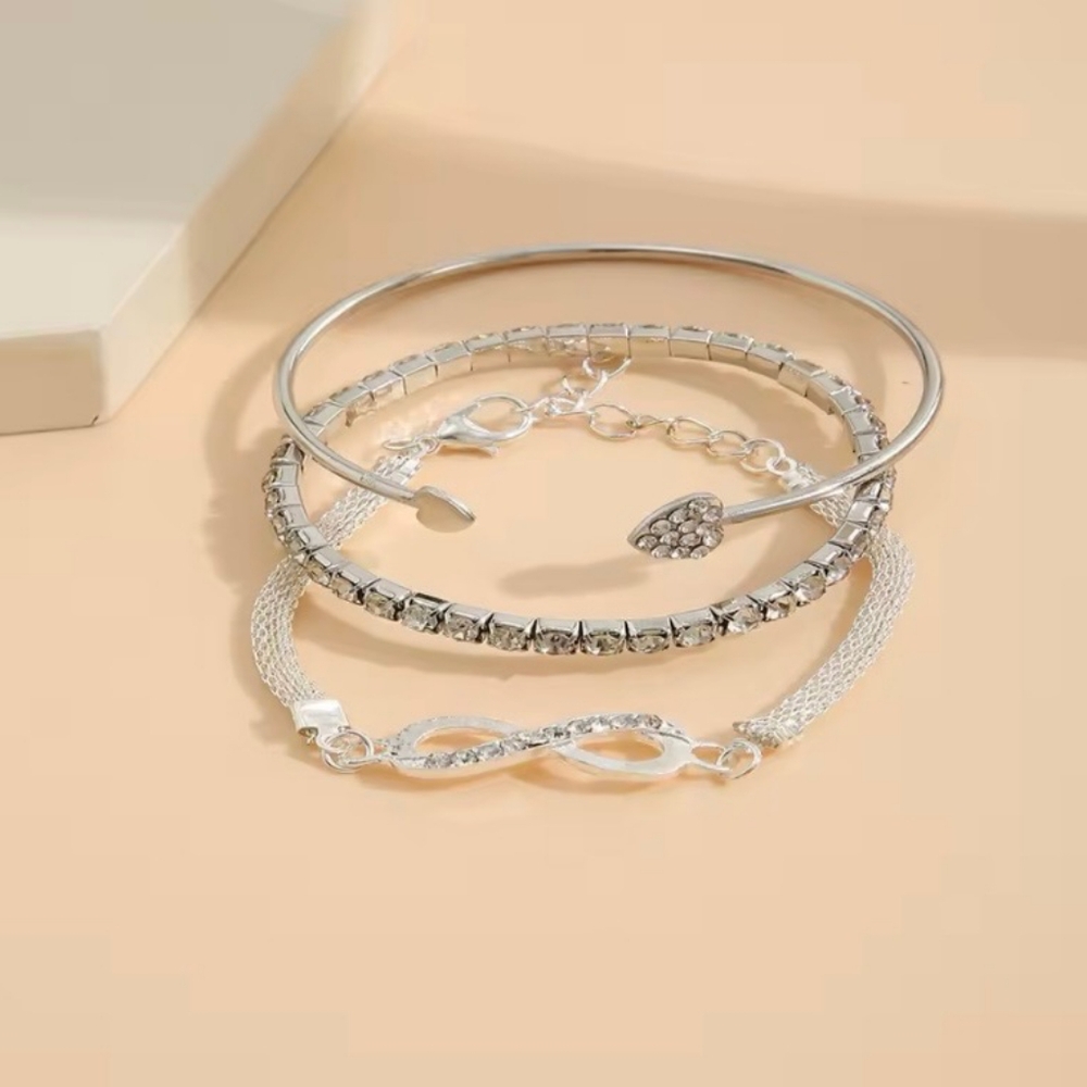 Infinity Bracelet Bangle Jewelry Set - Picture 2 of 4